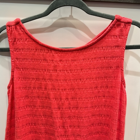 Anthropologie Flounced Open-Back Mini Dress Coral Textured NWT - Picture 2 of 7